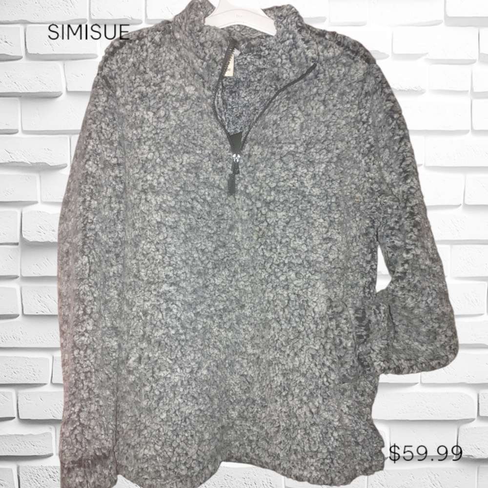ʕ·ᴥ·ʔ SIMISUE Sherpa Pullover Sweater Medium